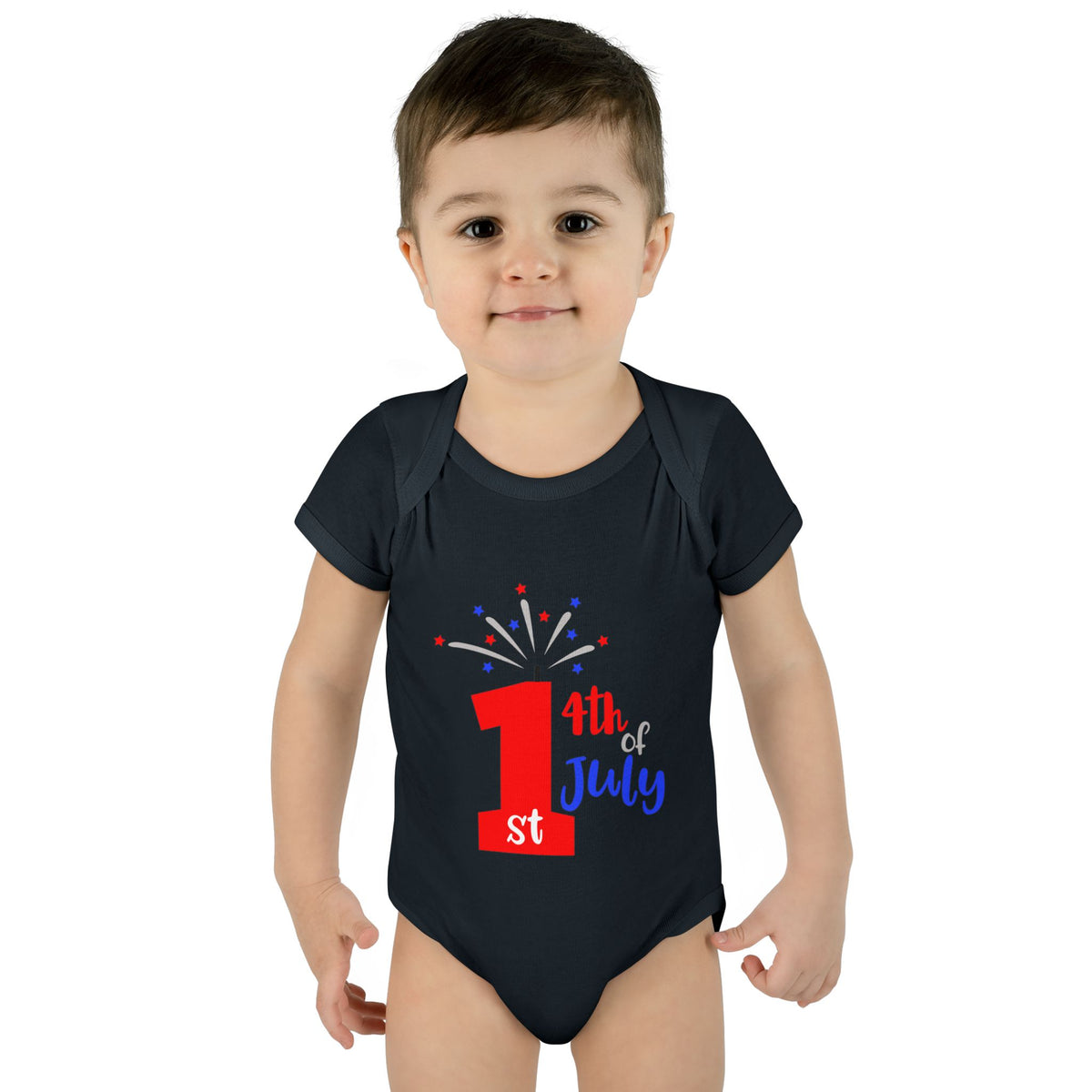 1st 4th of July Baby Bodysuit | Patriotic Fireworks Infant Onesie