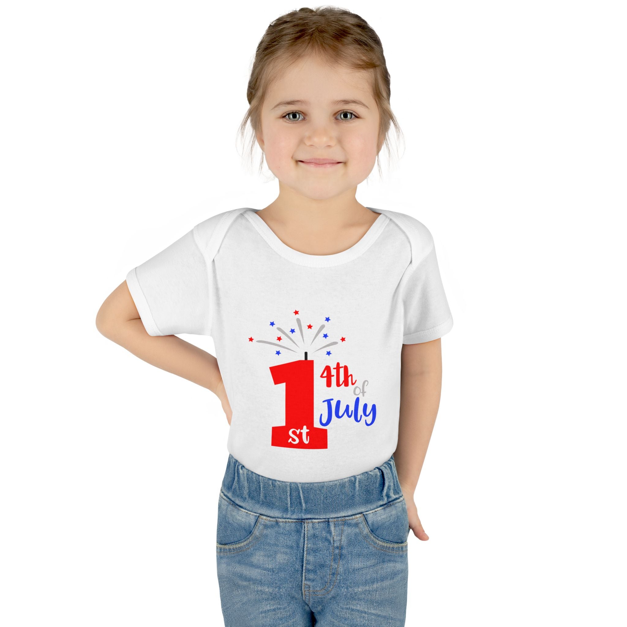 1st 4th of July Baby Bodysuit | Patriotic Fireworks Infant Onesie