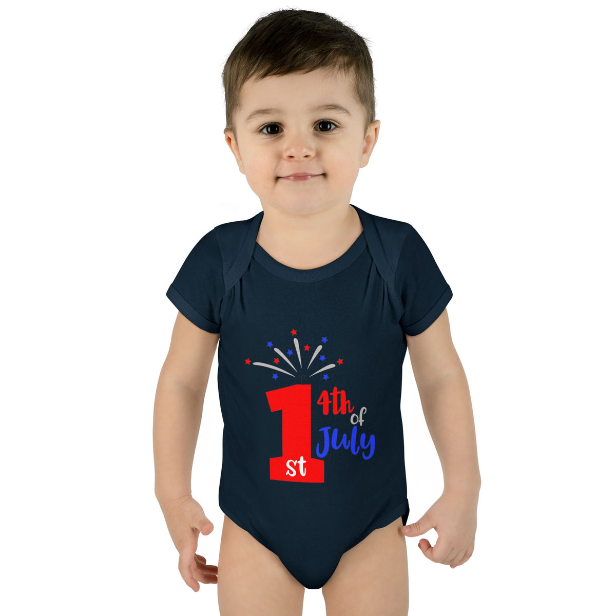 1st 4th of July Baby Bodysuit | Patriotic Fireworks Infant Onesie