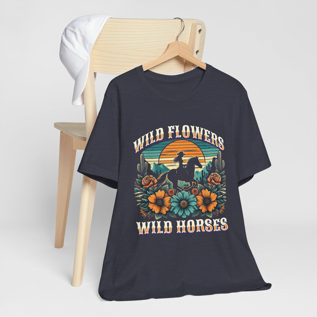 Wildflowers & Wild Horses Western T‑Shirt
