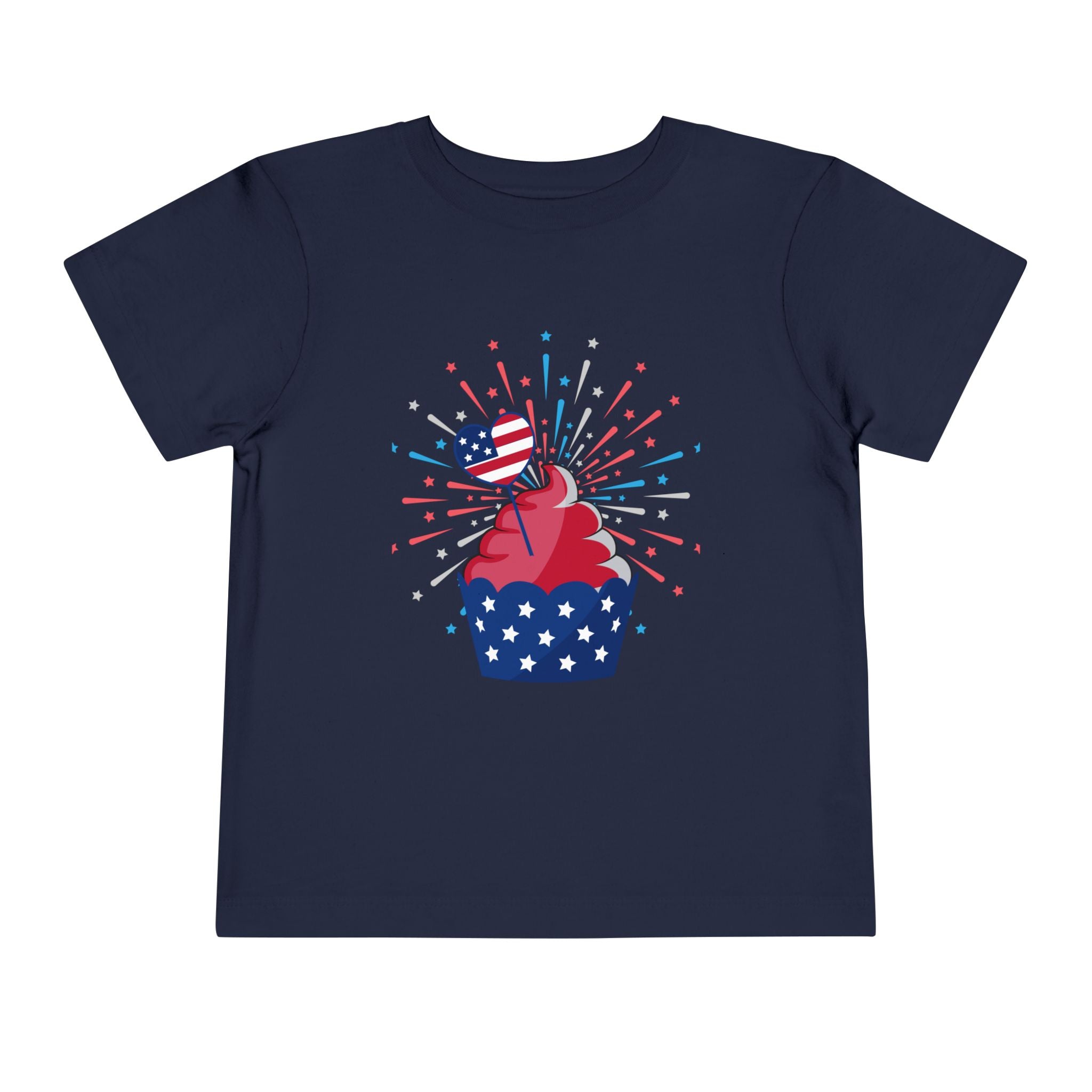 Cupcake with Fireworks Toddler Tee | 2T-5T