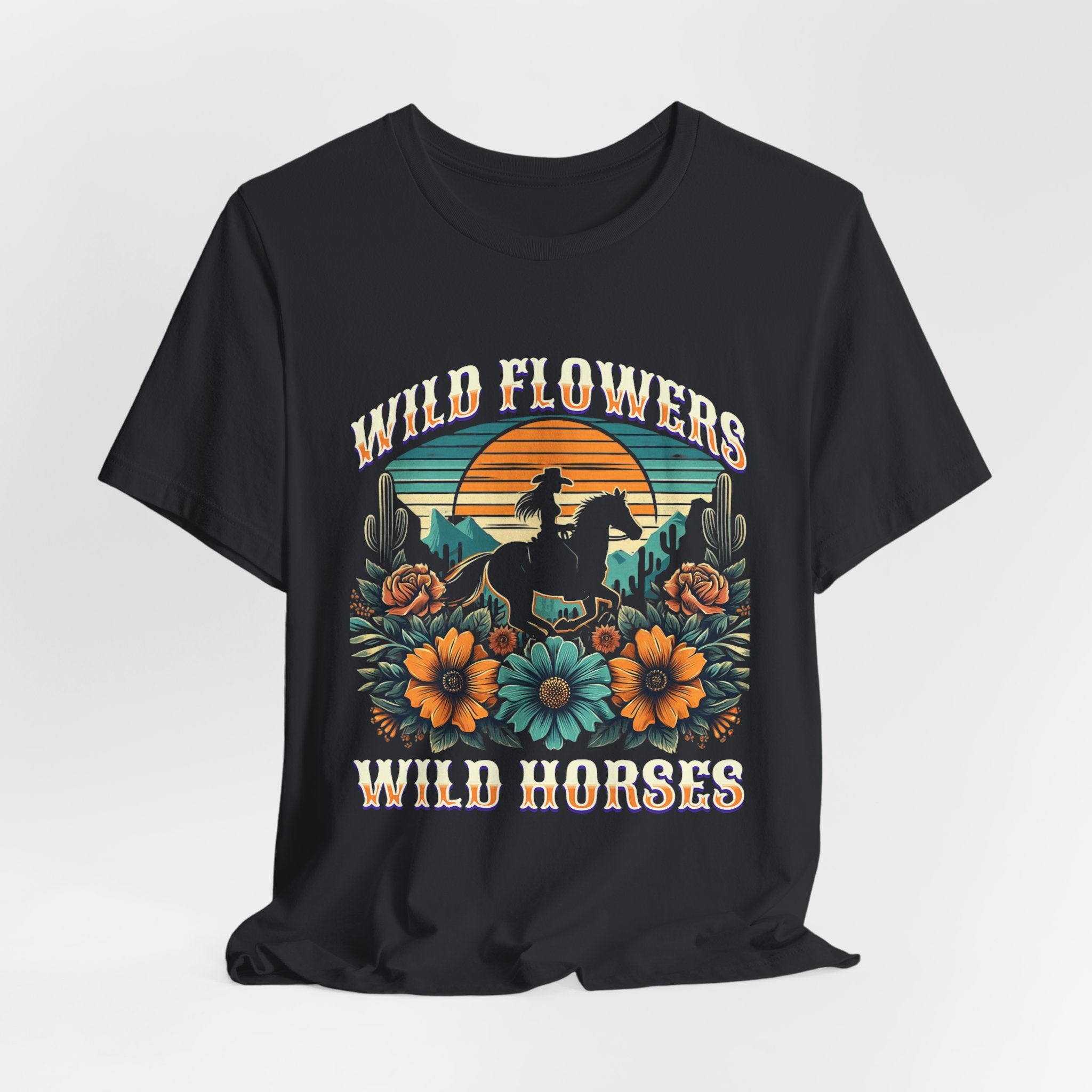 Wildflowers & Wild Horses Western T‑Shirt