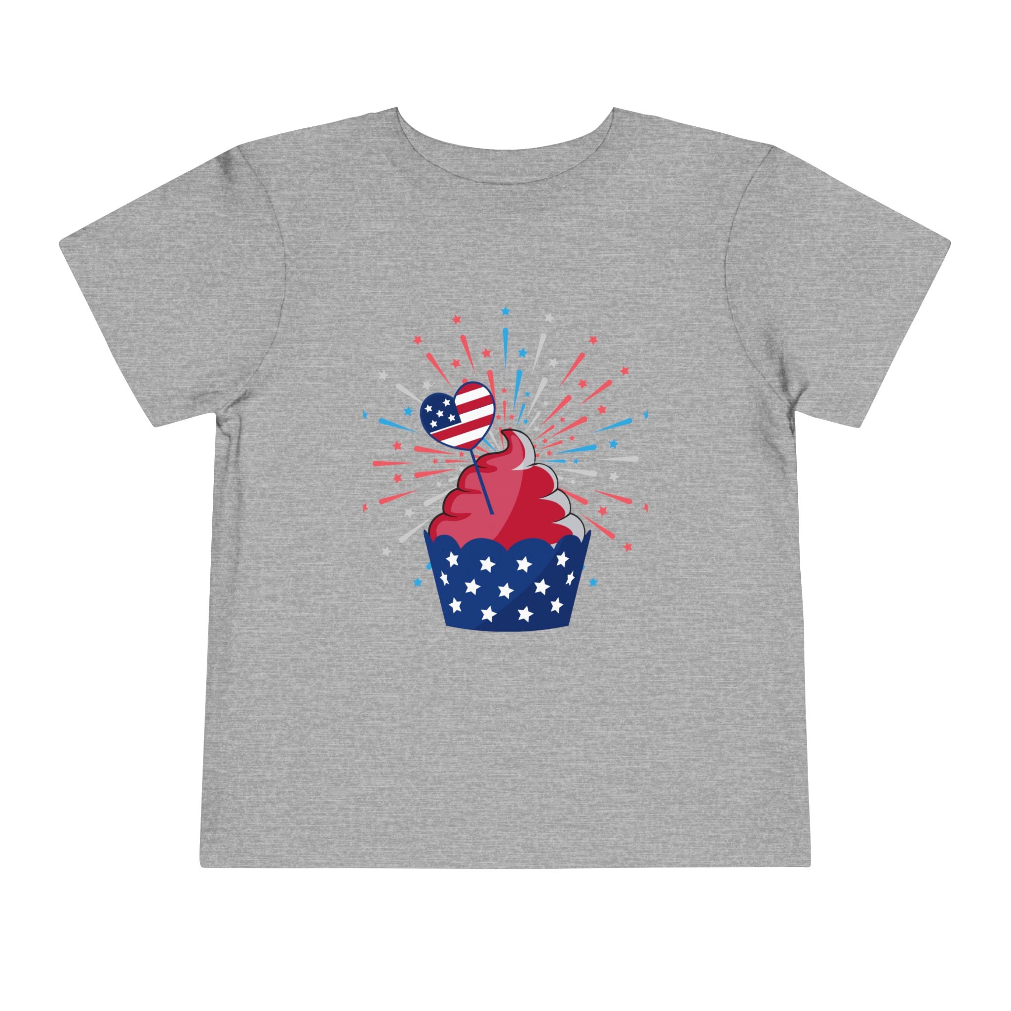 Cupcake with Fireworks Toddler Tee | 2T-5T