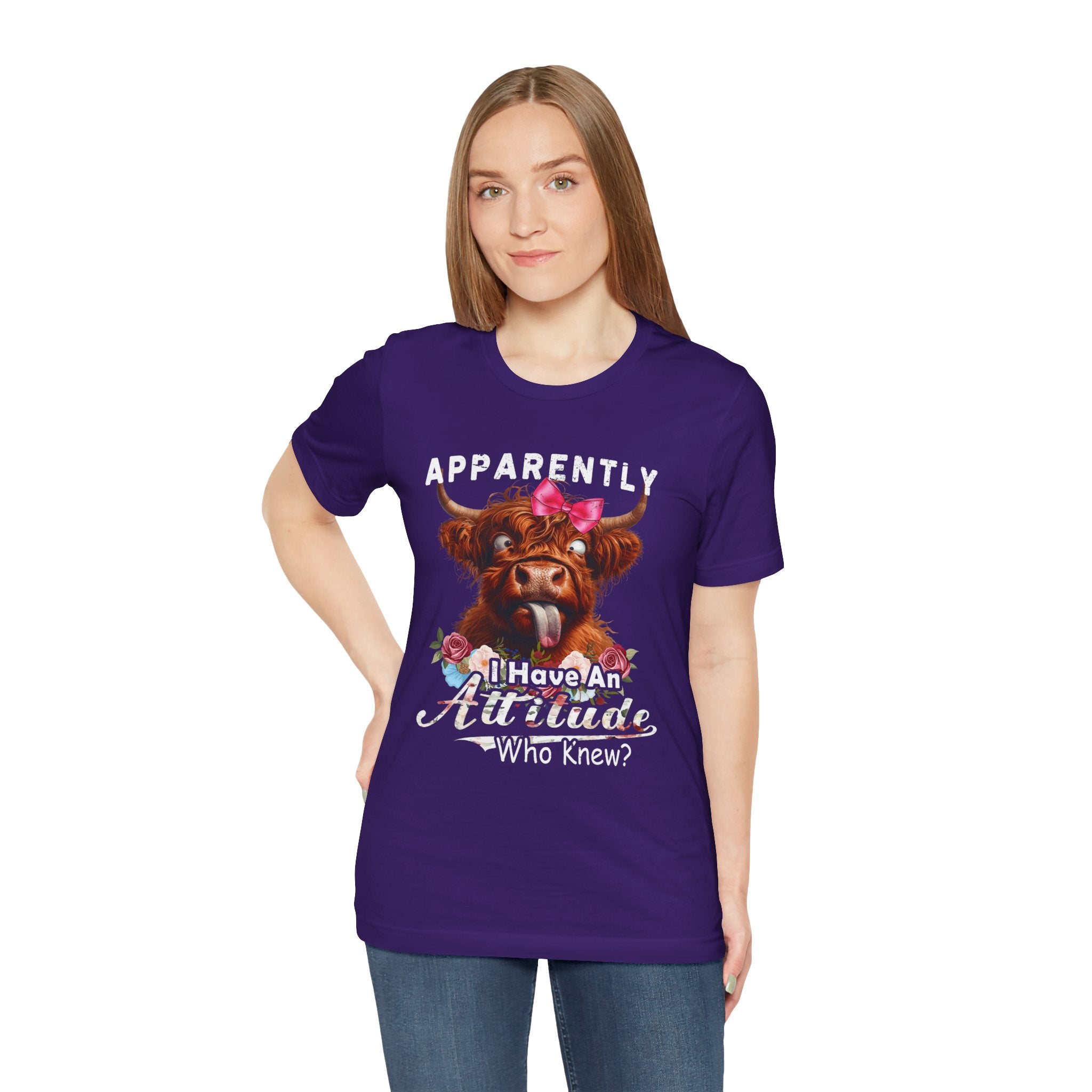 Apparently, I Have an Attitude Who Knew Unisex Jersey Short Sleeve Tee