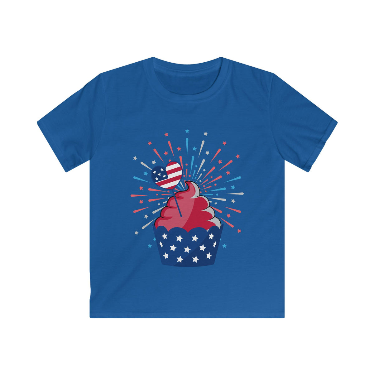 Cupcake with Fireworks Kids Tee | Kids Tee, Cupcake Graphic