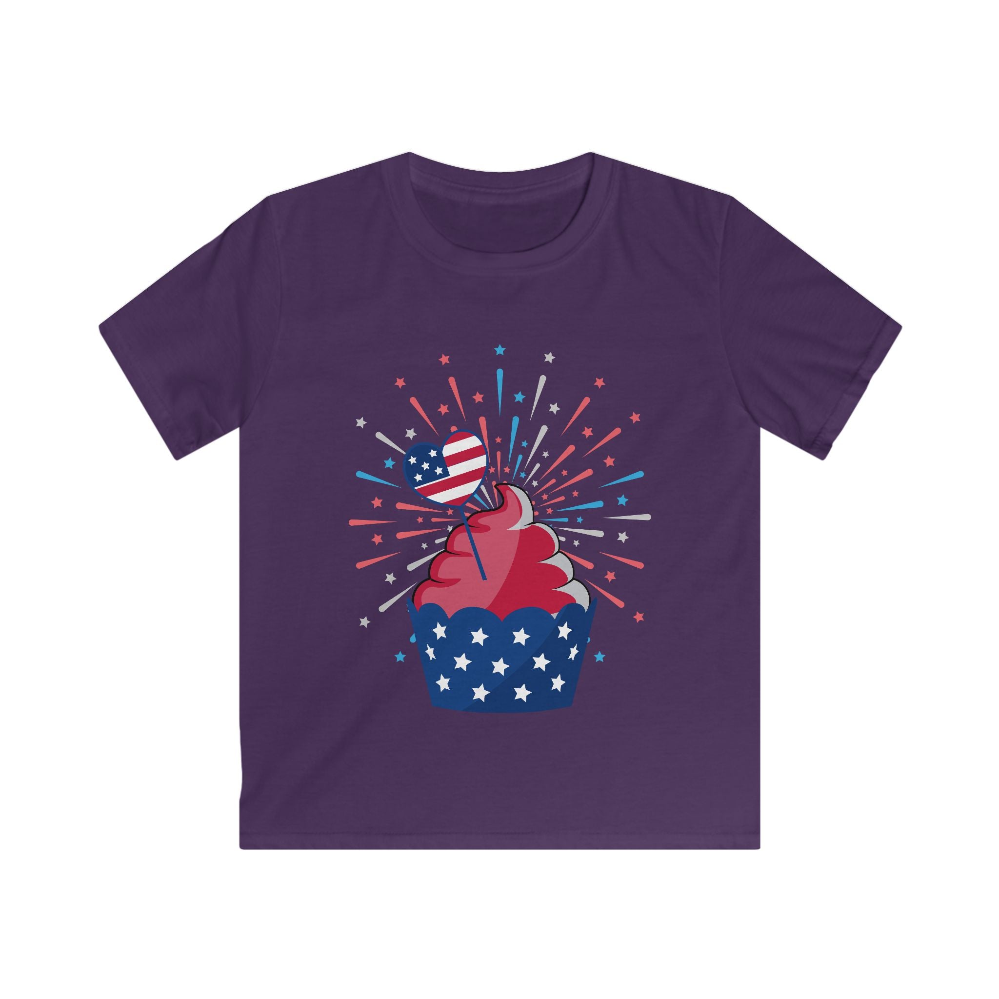 Cupcake with Fireworks Kids Tee | Kids Tee, Cupcake Graphic