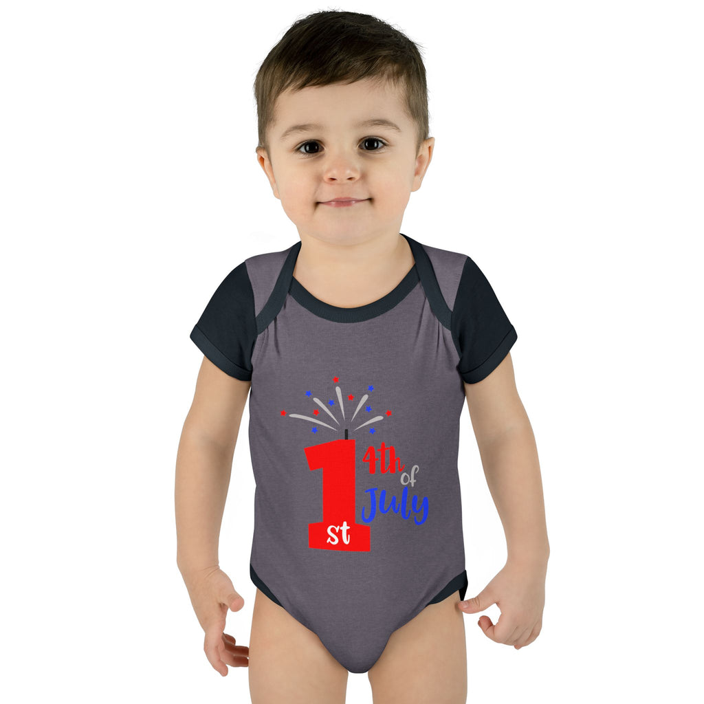 1st 4th of July Baby Bodysuit | Patriotic Fireworks Infant Onesie