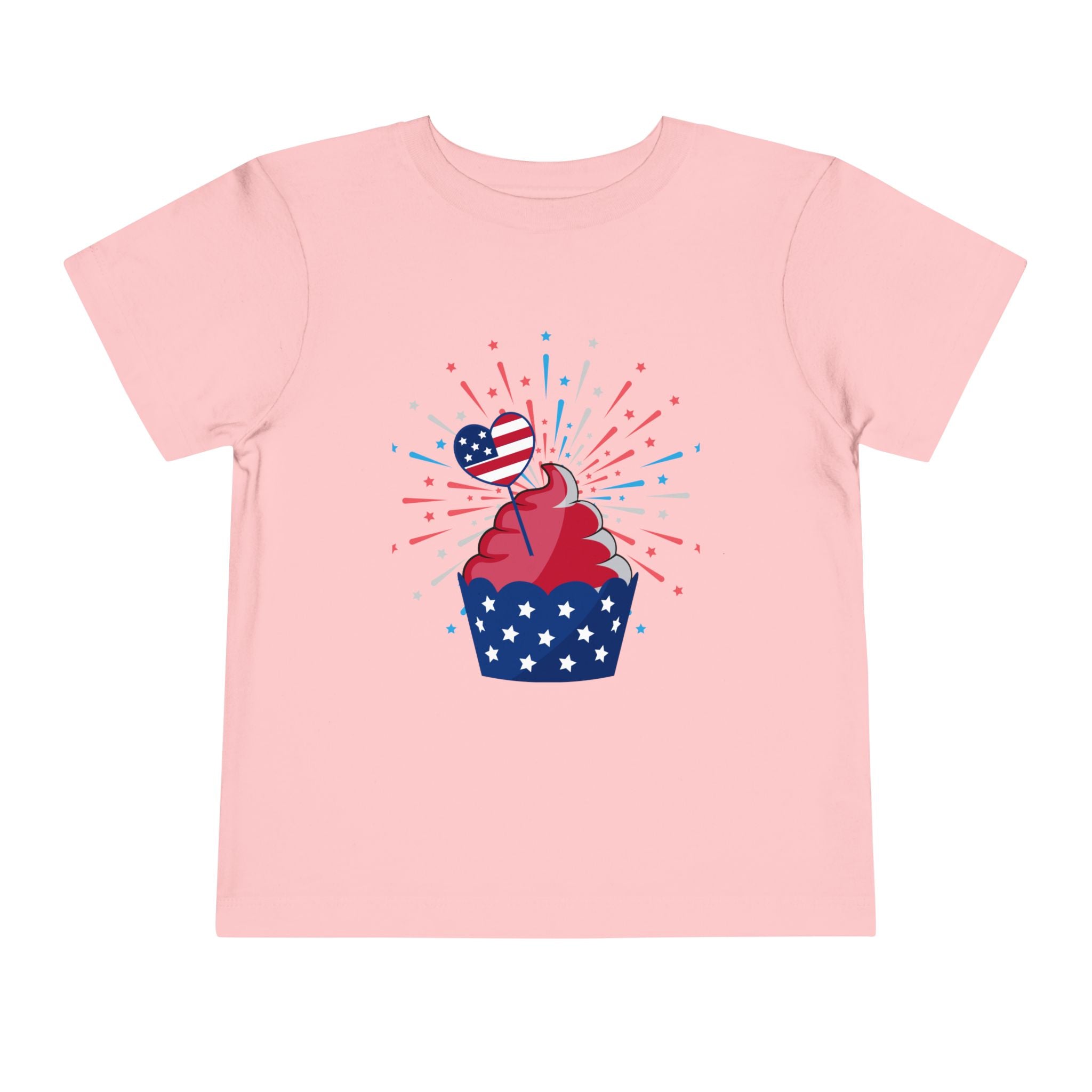 Cupcake with Fireworks Toddler Tee | 2T-5T