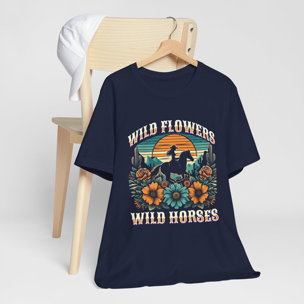 Wildflowers & Wild Horses Western T‑Shirt
