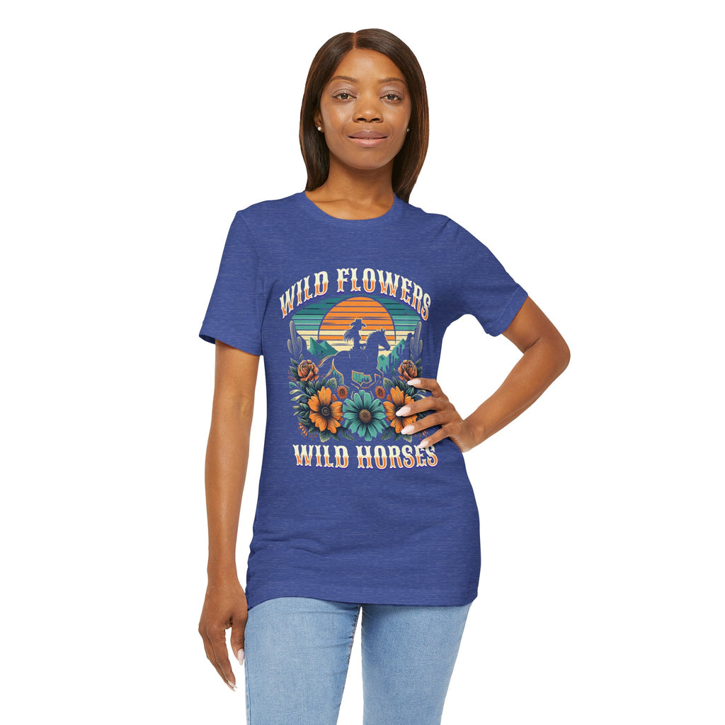 Wildflowers & Wild Horses Western T‑Shirt