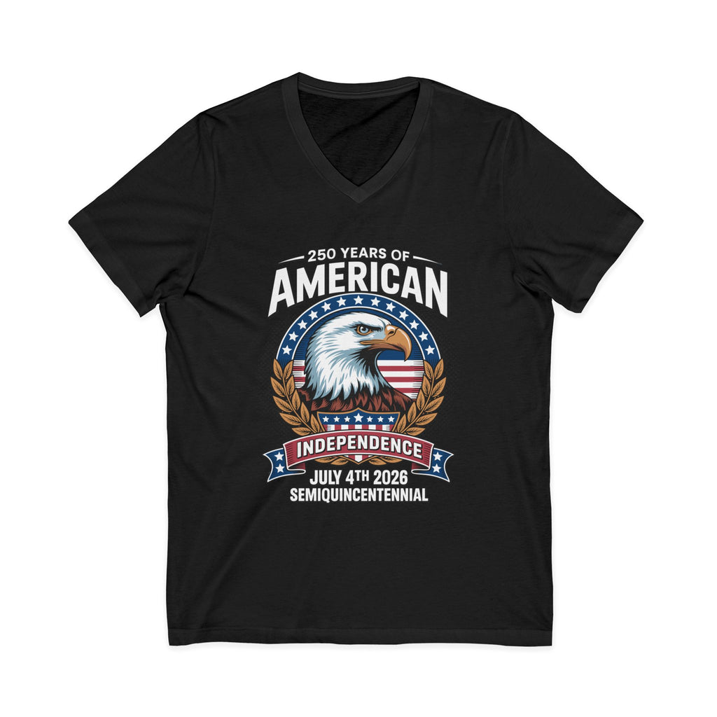 250 Years of America 1776-2026 Jersey Short Sleeve V-Neck Tee