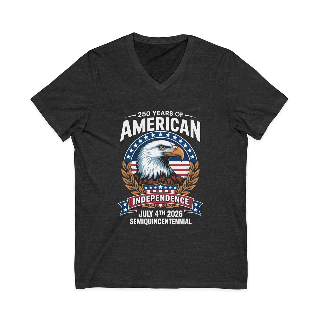 250 Years of America 1776-2026 Jersey Short Sleeve V-Neck Tee