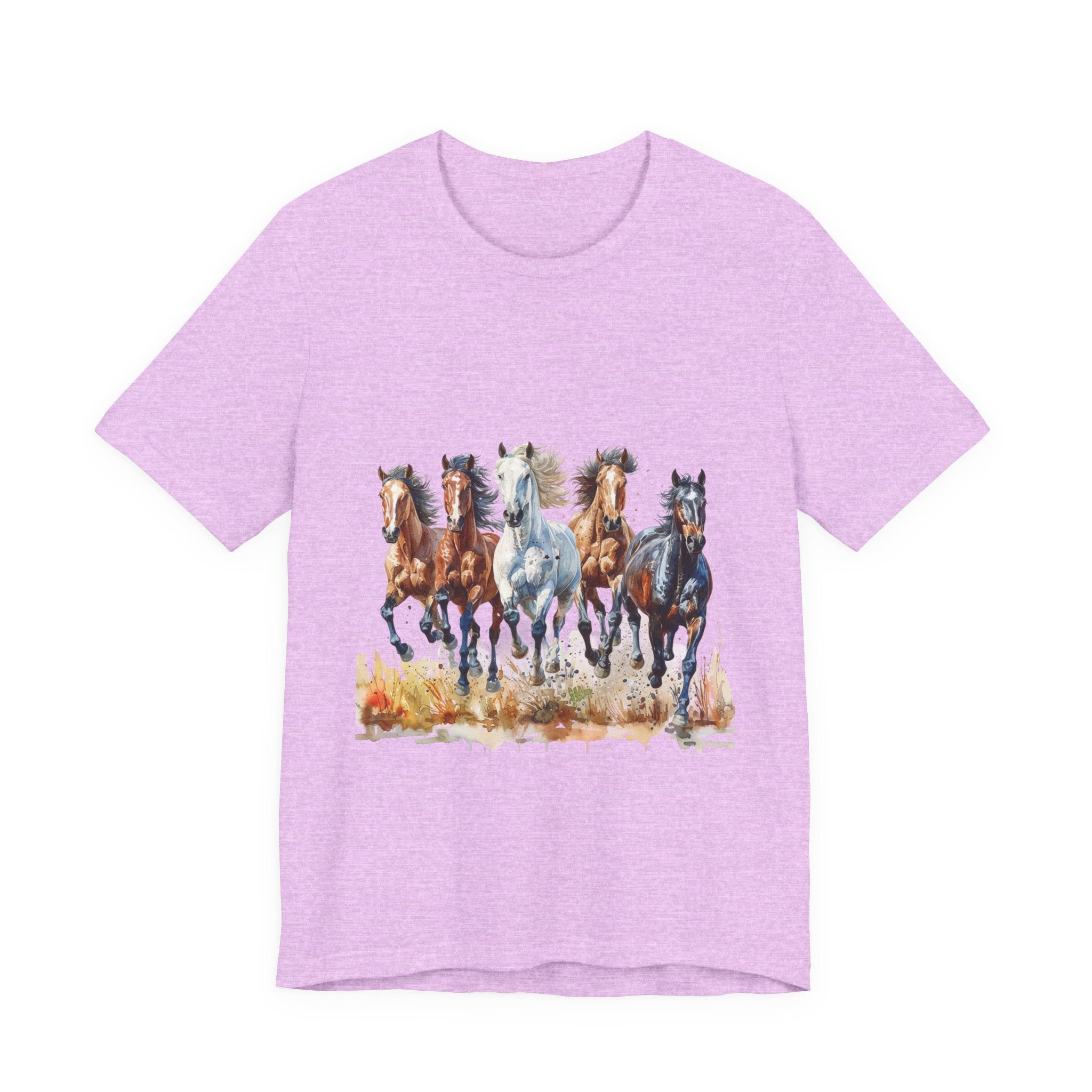 Western Wild Horses Jersey Short Sleeve Tee