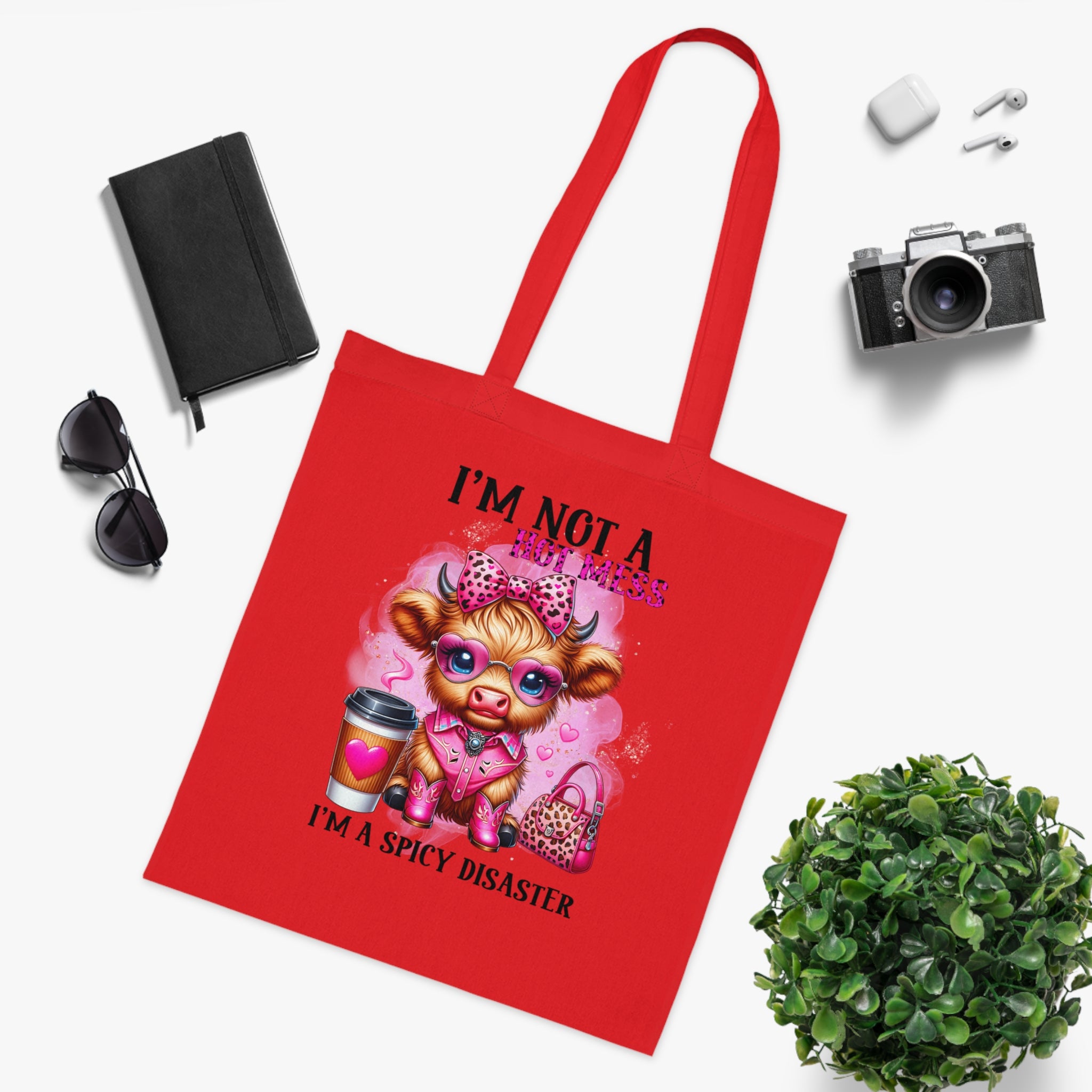I'm Not a Hot Mess I'm A Spicy Disaster Cotton Tote