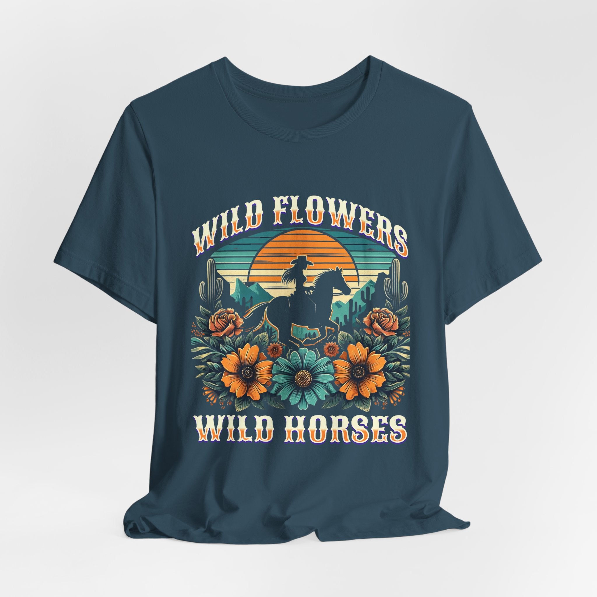 Wildflowers & Wild Horses Western T‑Shirt