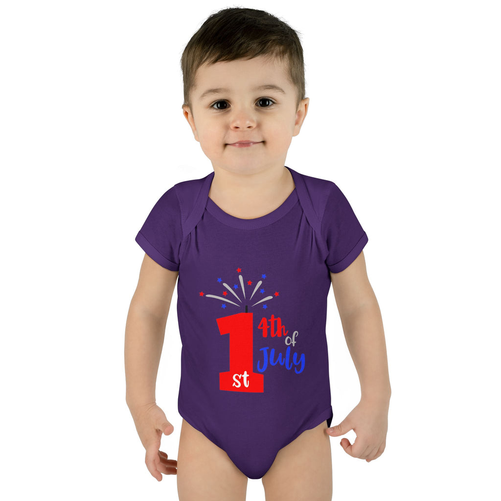 1st 4th of July Baby Bodysuit | Patriotic Fireworks Infant Onesie