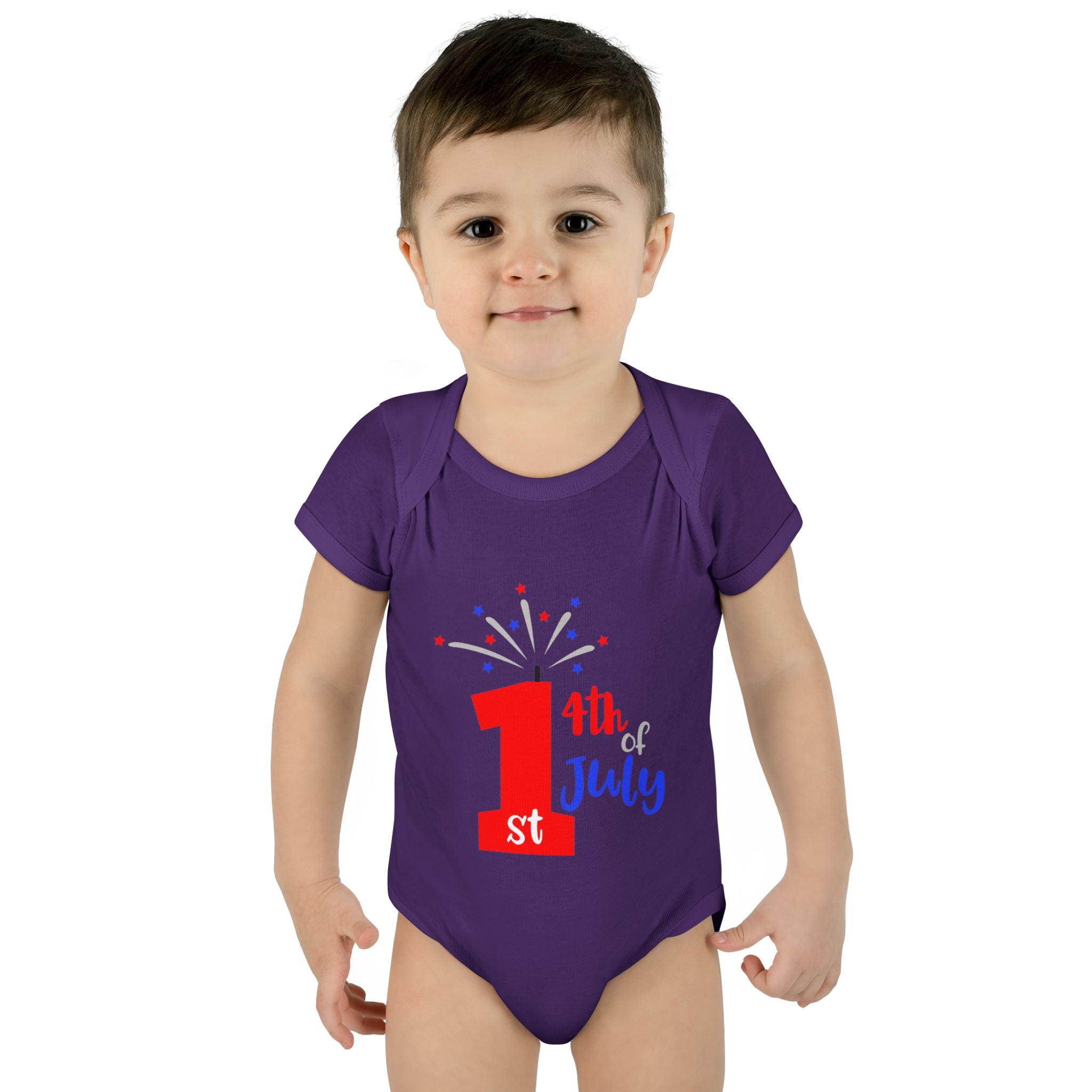 1st 4th of July Baby Bodysuit | Patriotic Fireworks Infant Onesie