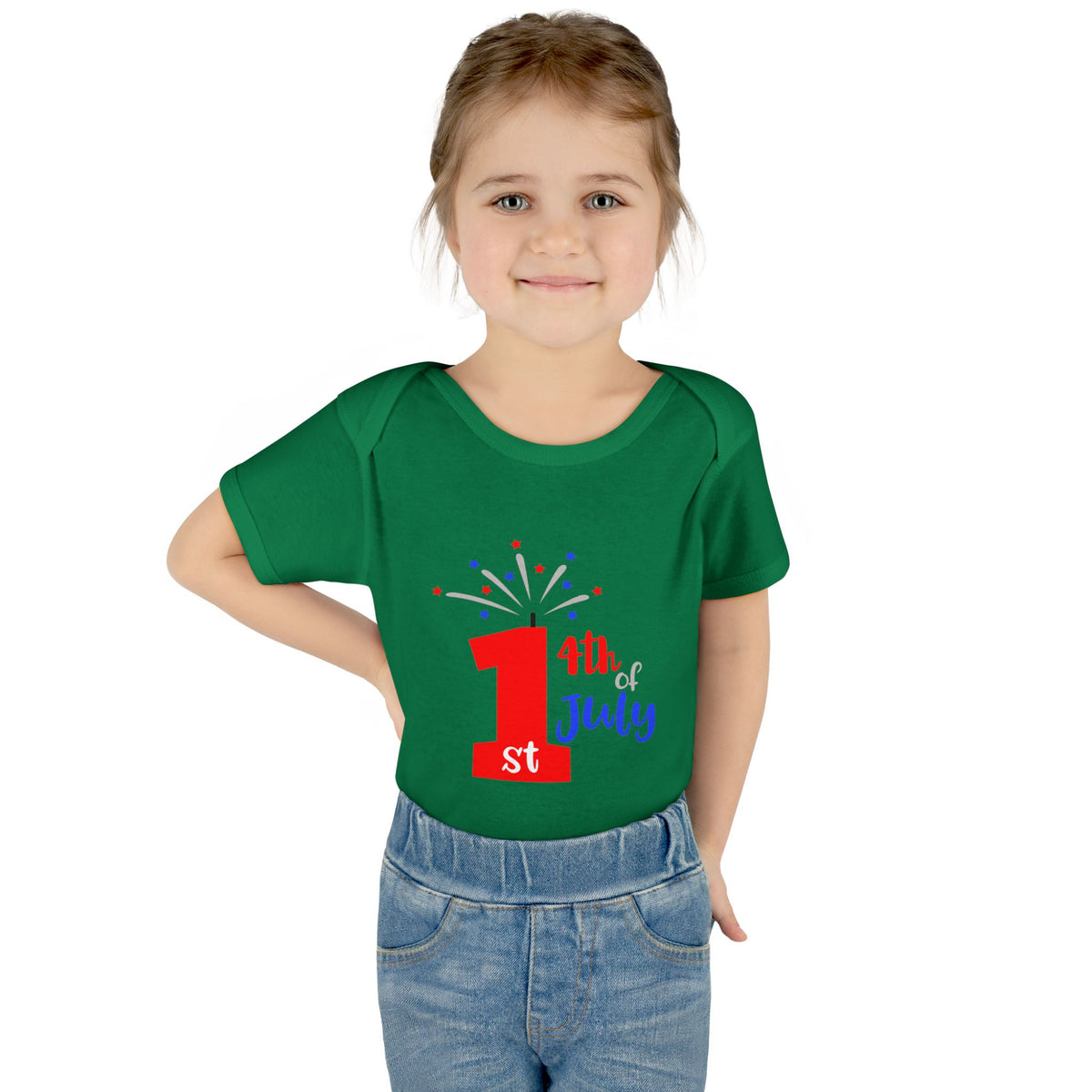 1st 4th of July Baby Bodysuit | Patriotic Fireworks Infant Onesie