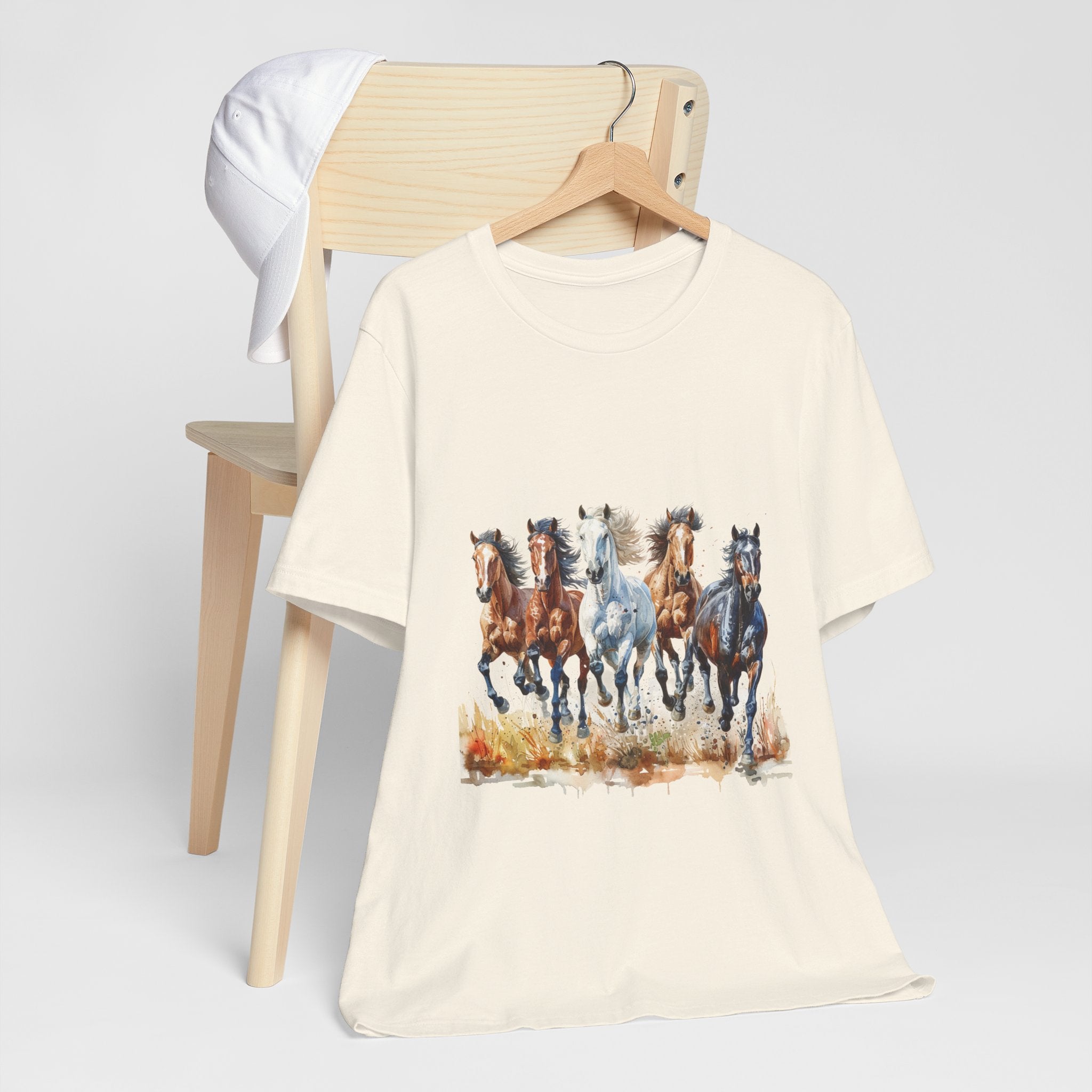 Western Wild Horses Jersey Short Sleeve Tee