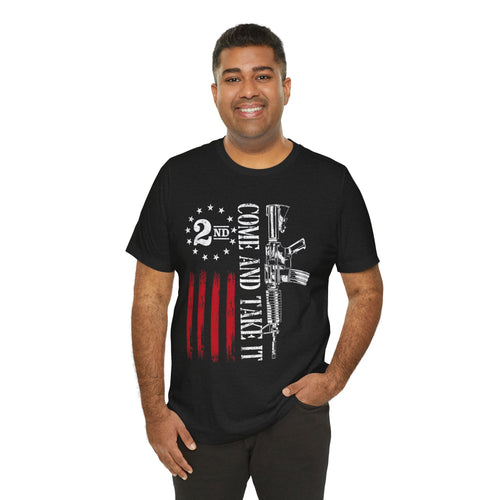 2nd Amendment 'Come and Take It' USA Flag T-Shirt