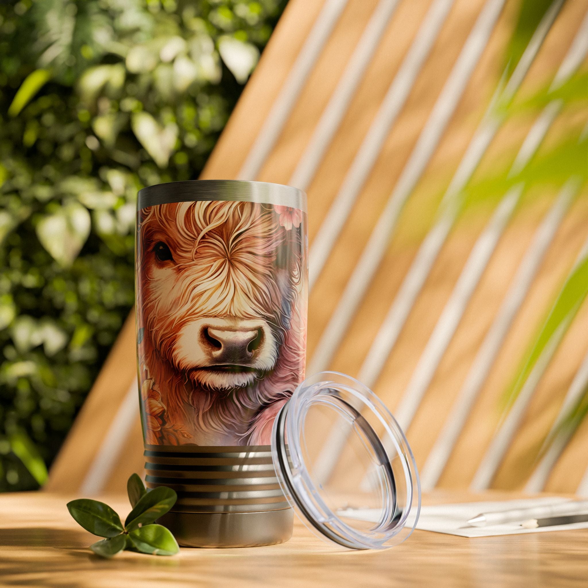 Highland Cow "Gigi" 20oz Ringneck Tumbler