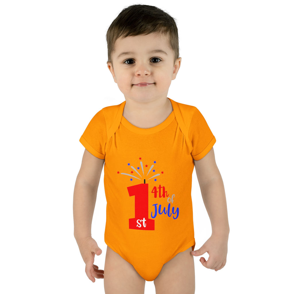 1st 4th of July Baby Bodysuit | Patriotic Fireworks Infant Onesie