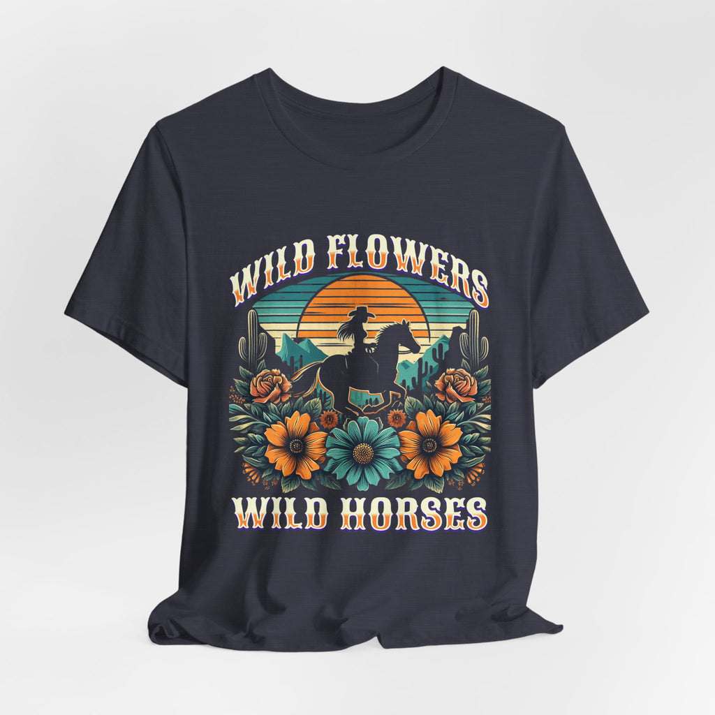 Wildflowers & Wild Horses Western T‑Shirt