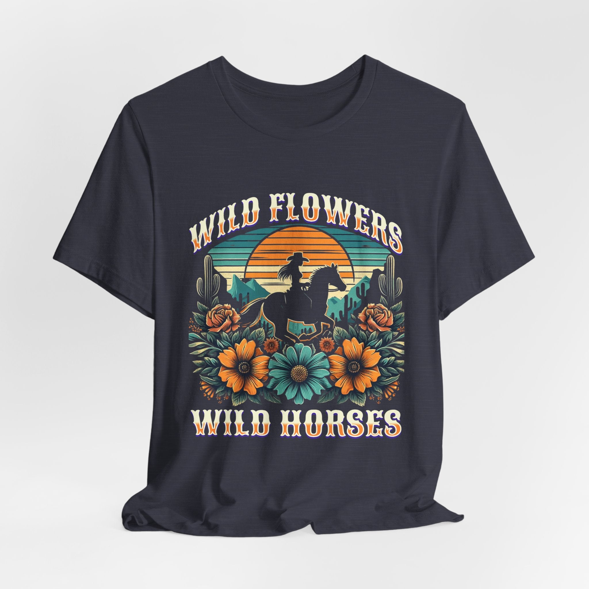 Wildflowers & Wild Horses Western T‑Shirt