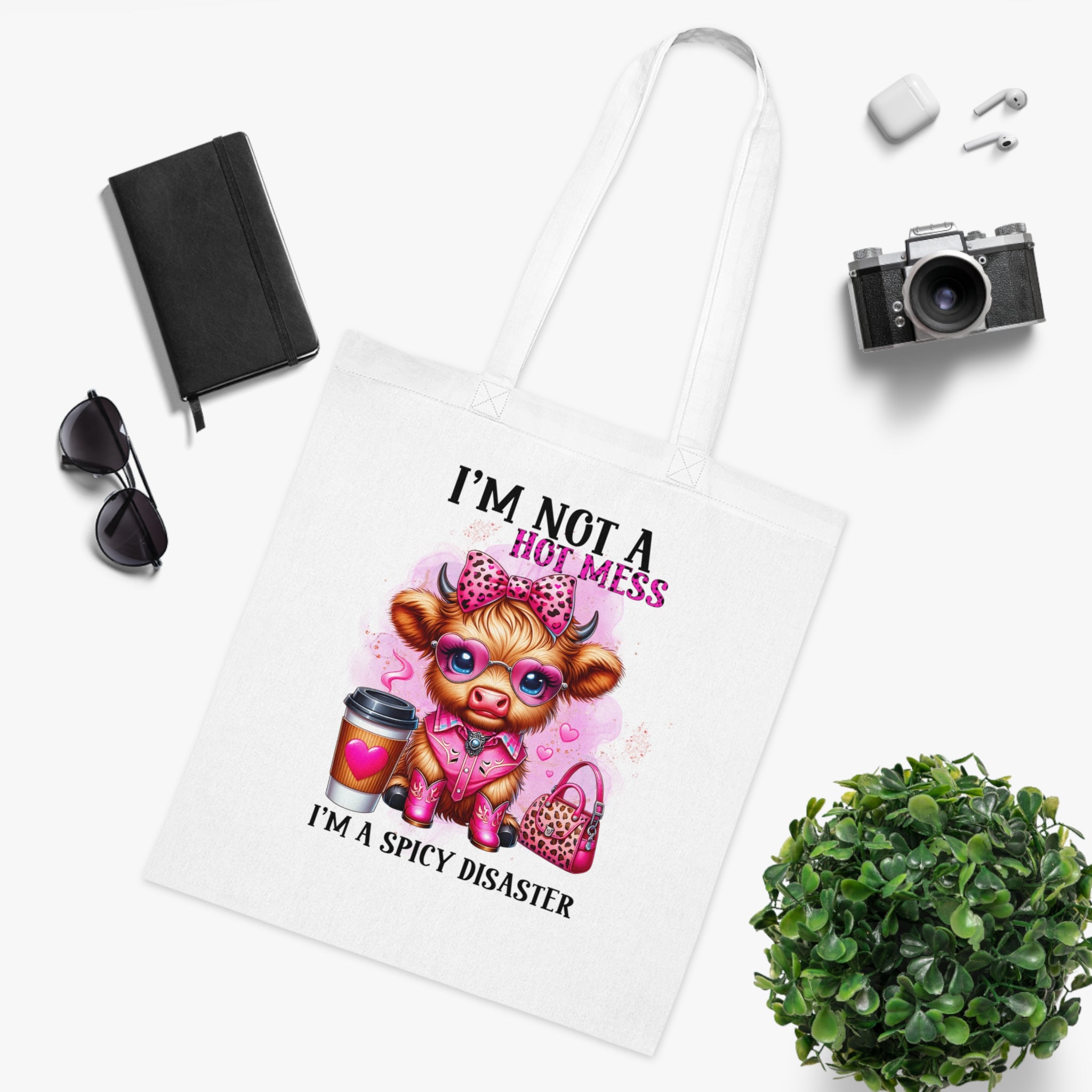 I'm Not a Hot Mess I'm A Spicy Disaster Cotton Tote