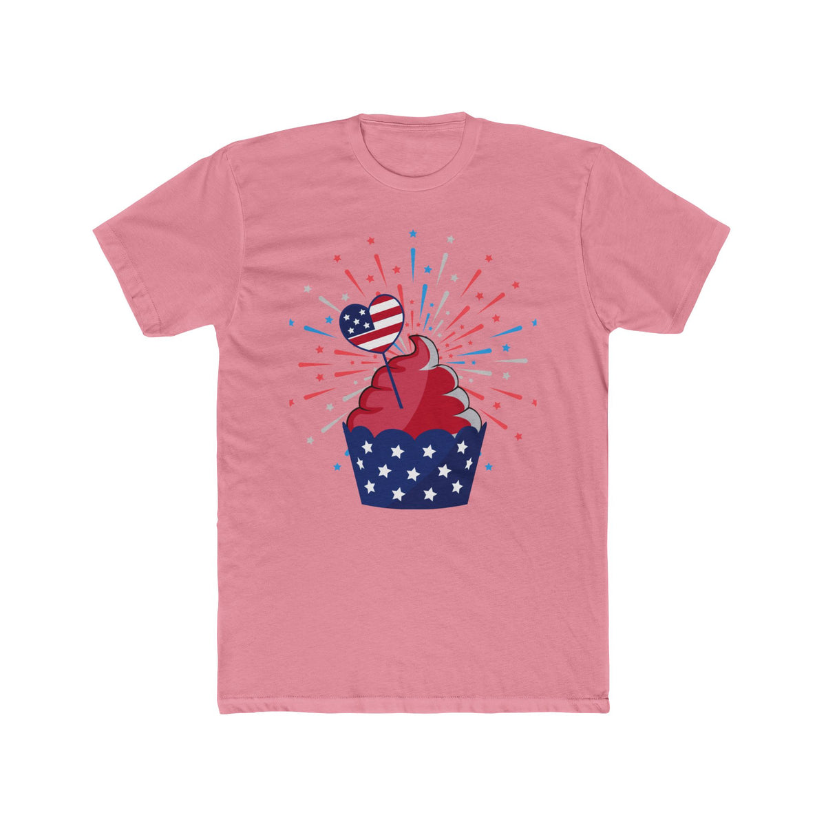 Cupcake Firework 4th of July T-Shirt | Patriotic Independence Day Tee