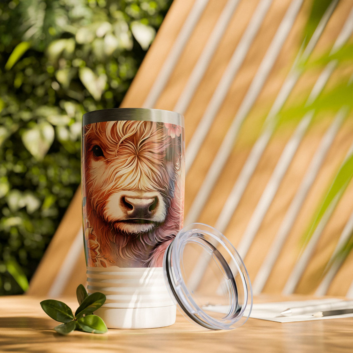 Highland Cow "Gigi" 20oz Ringneck Tumbler