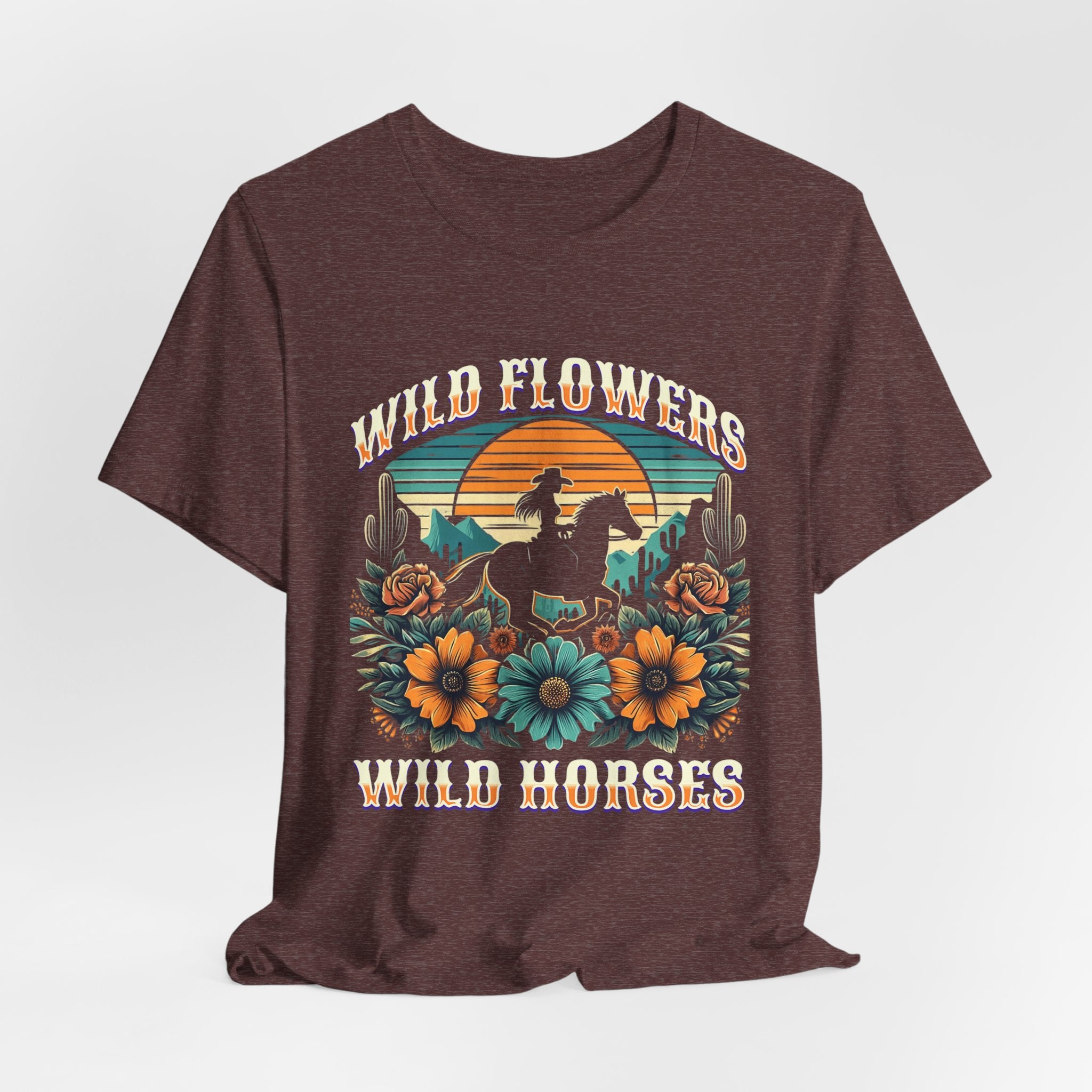 Wildflowers & Wild Horses Western T‑Shirt