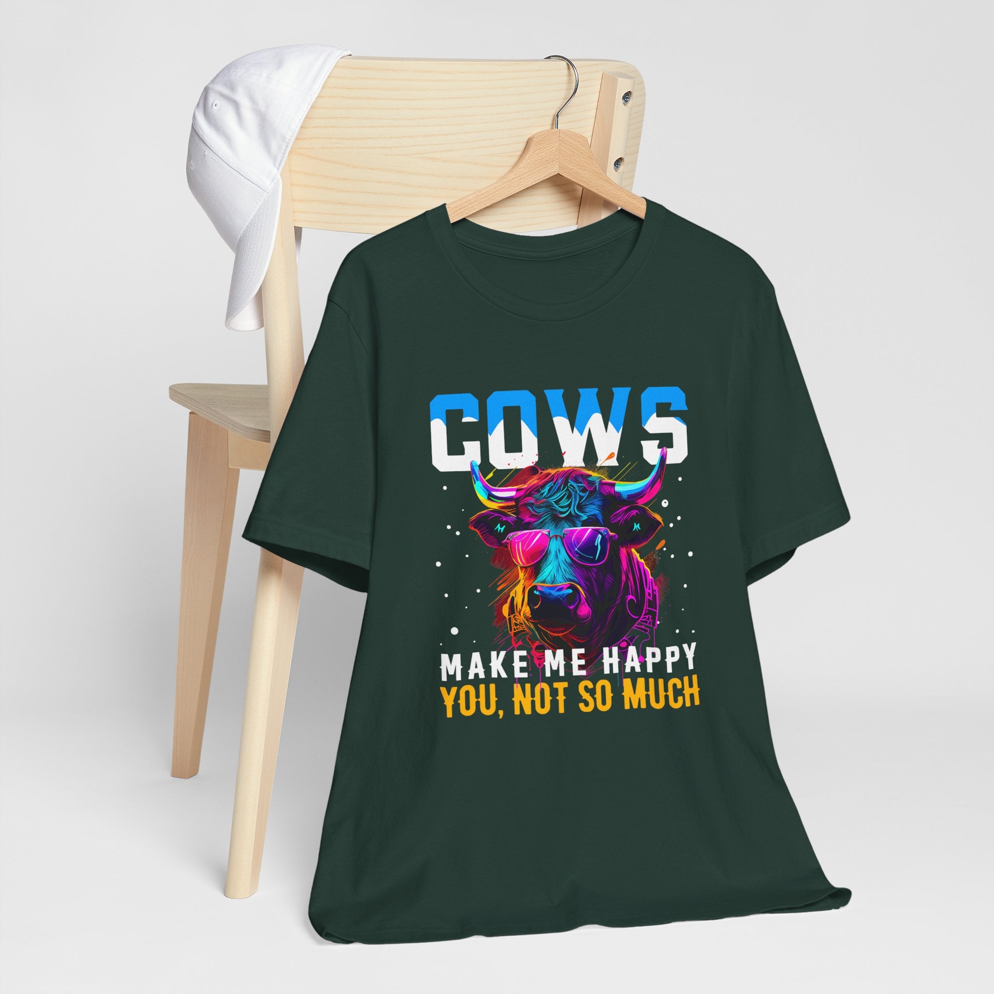 Cows Make Me Happy You Not So Much Unisex Jersey Short Sleeve Tee