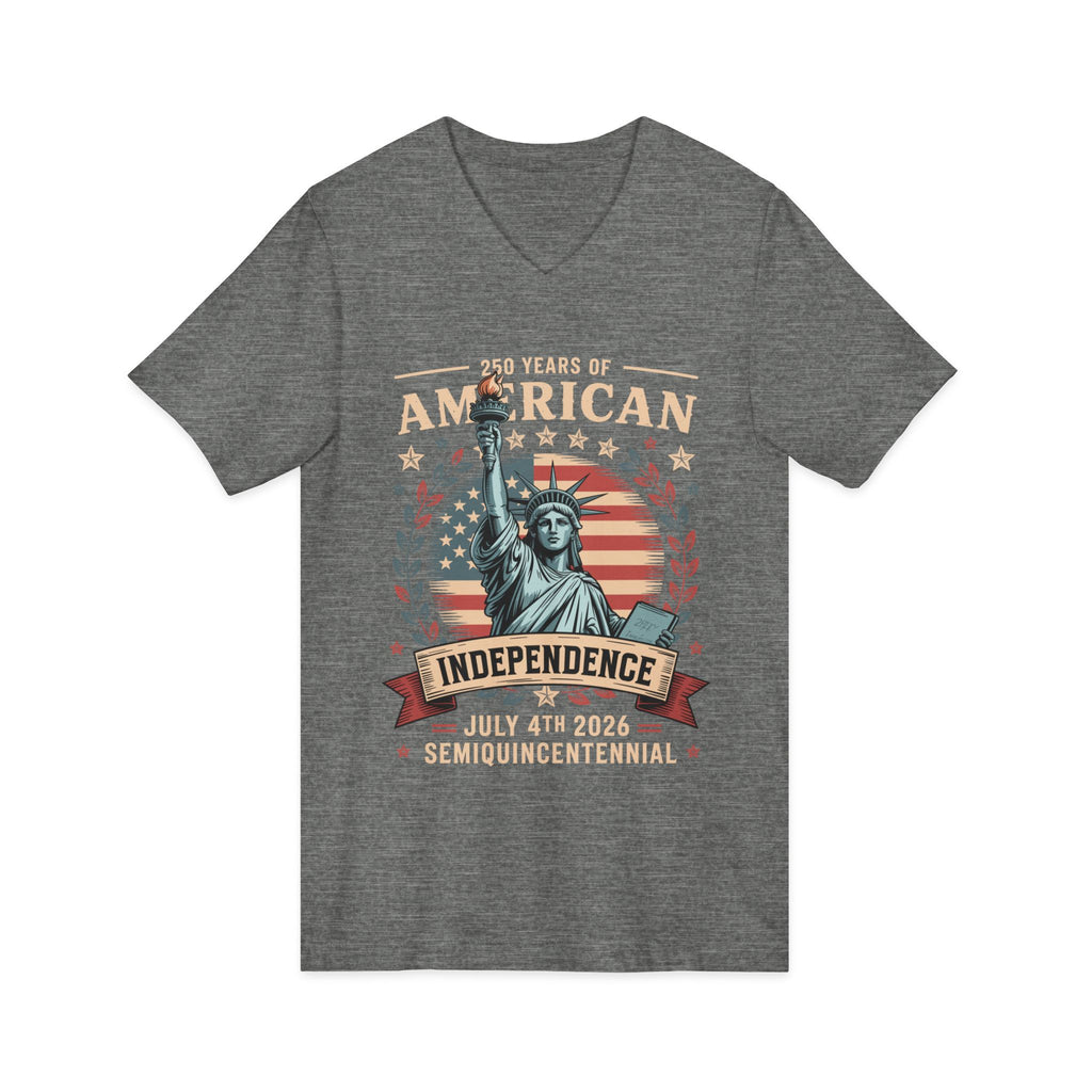 250 Years of America 1776-2026 Jersey Short Sleeve V-Neck Tee