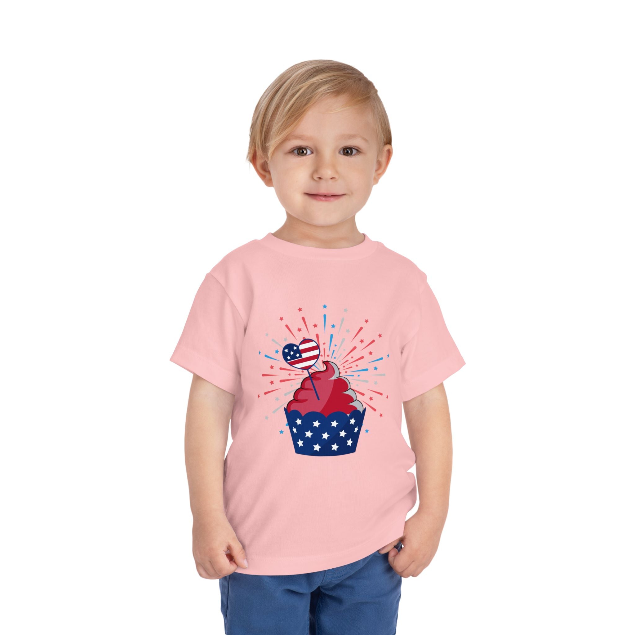 Cupcake with Fireworks Toddler Tee | 2T-5T