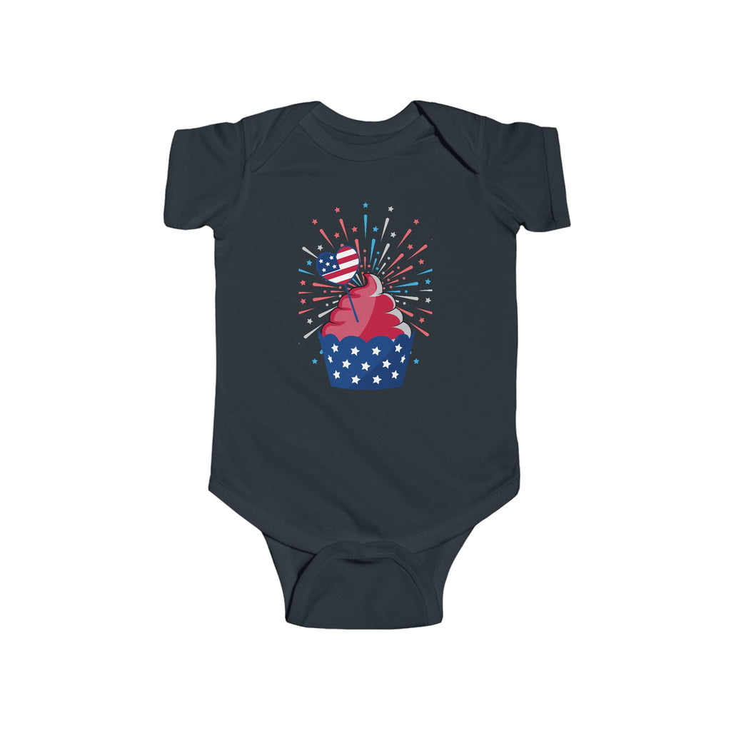 Cupcake with Fireworks Bodysuit, Newborn to 2T Baby