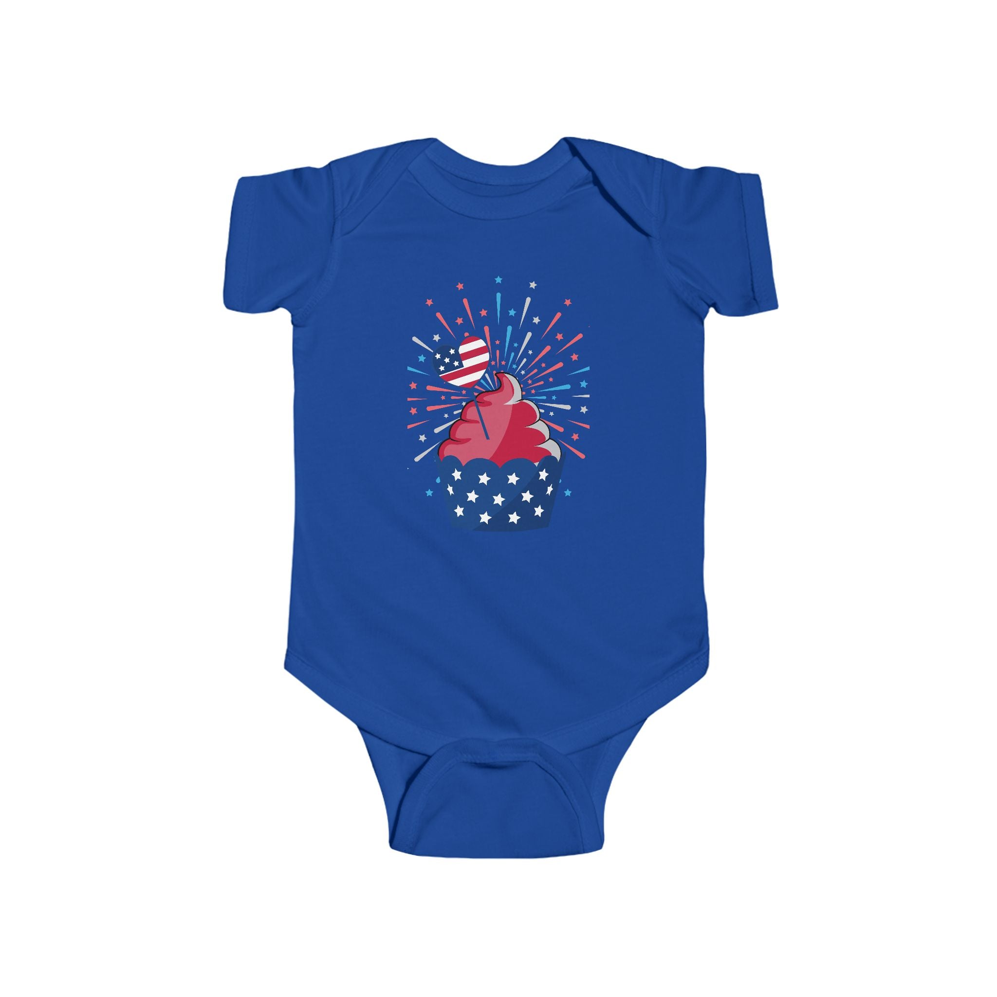 Cupcake with Fireworks Bodysuit, Newborn to 2T Baby