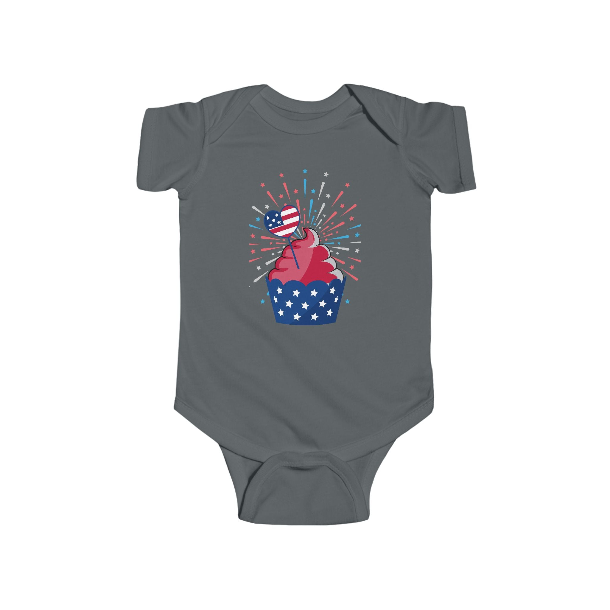 Cupcake with Fireworks Bodysuit, Newborn to 2T Baby