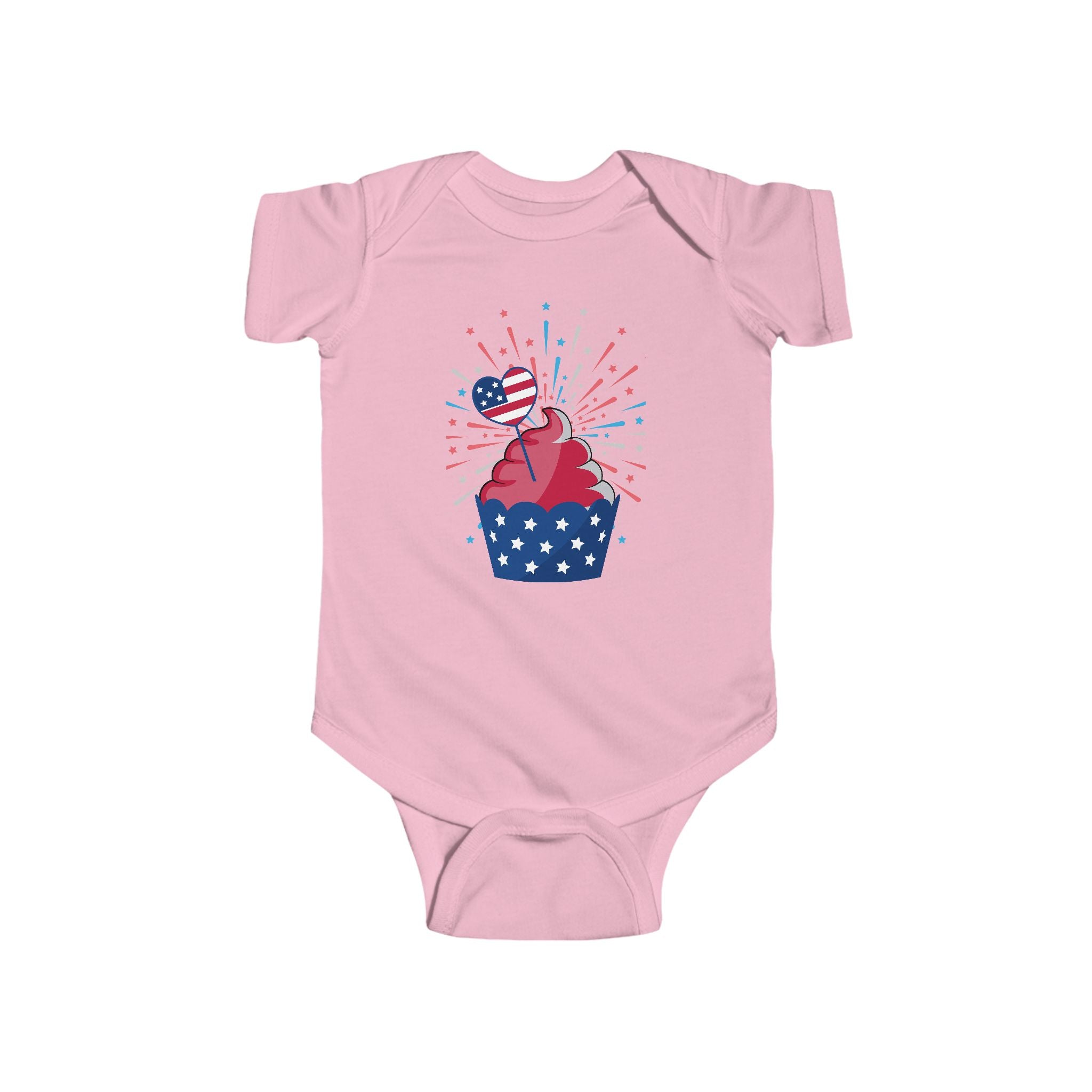 Cupcake with Fireworks Bodysuit, Newborn to 2T Baby