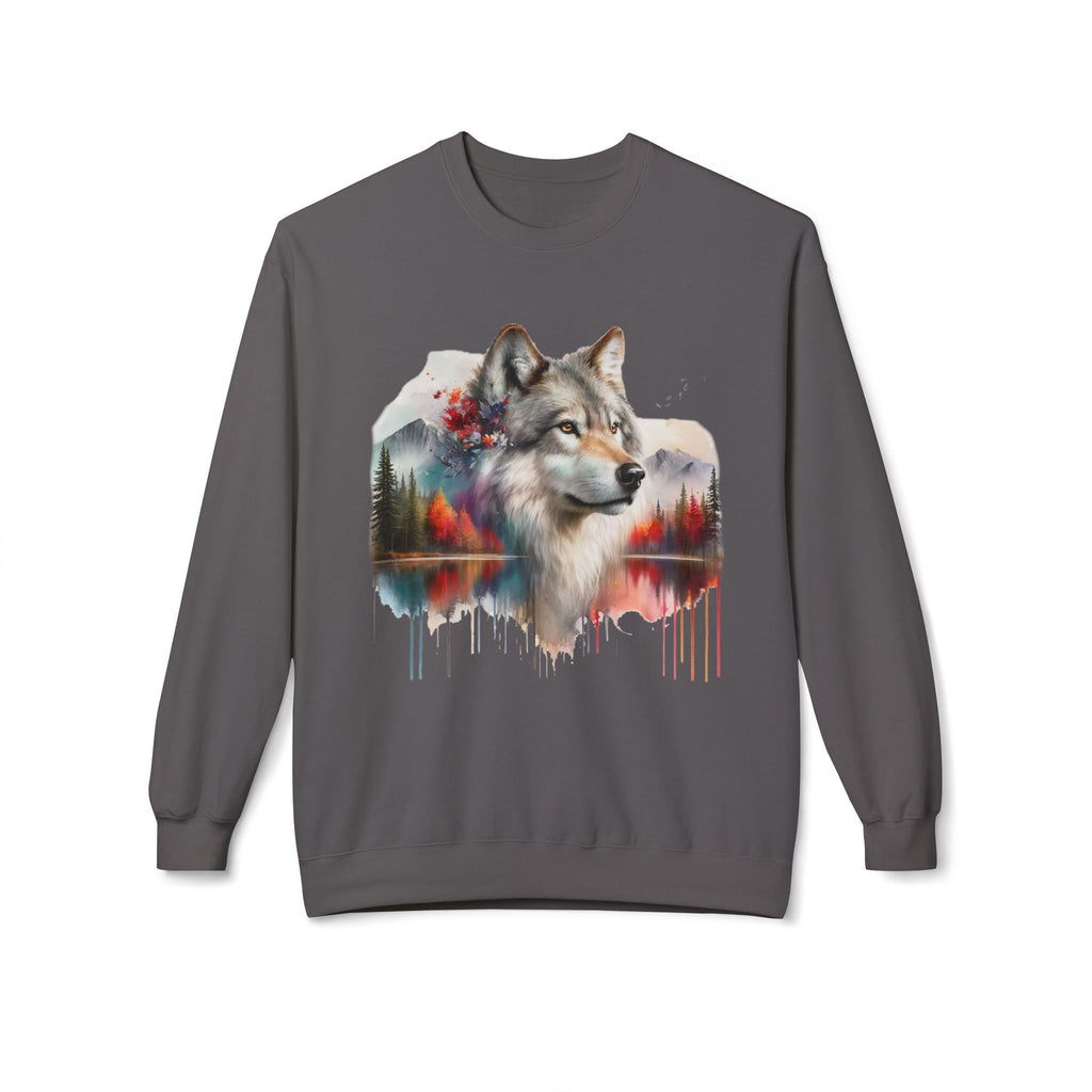 Wildlife Wolf Sweatshirt — Custom Graphic Crewneck