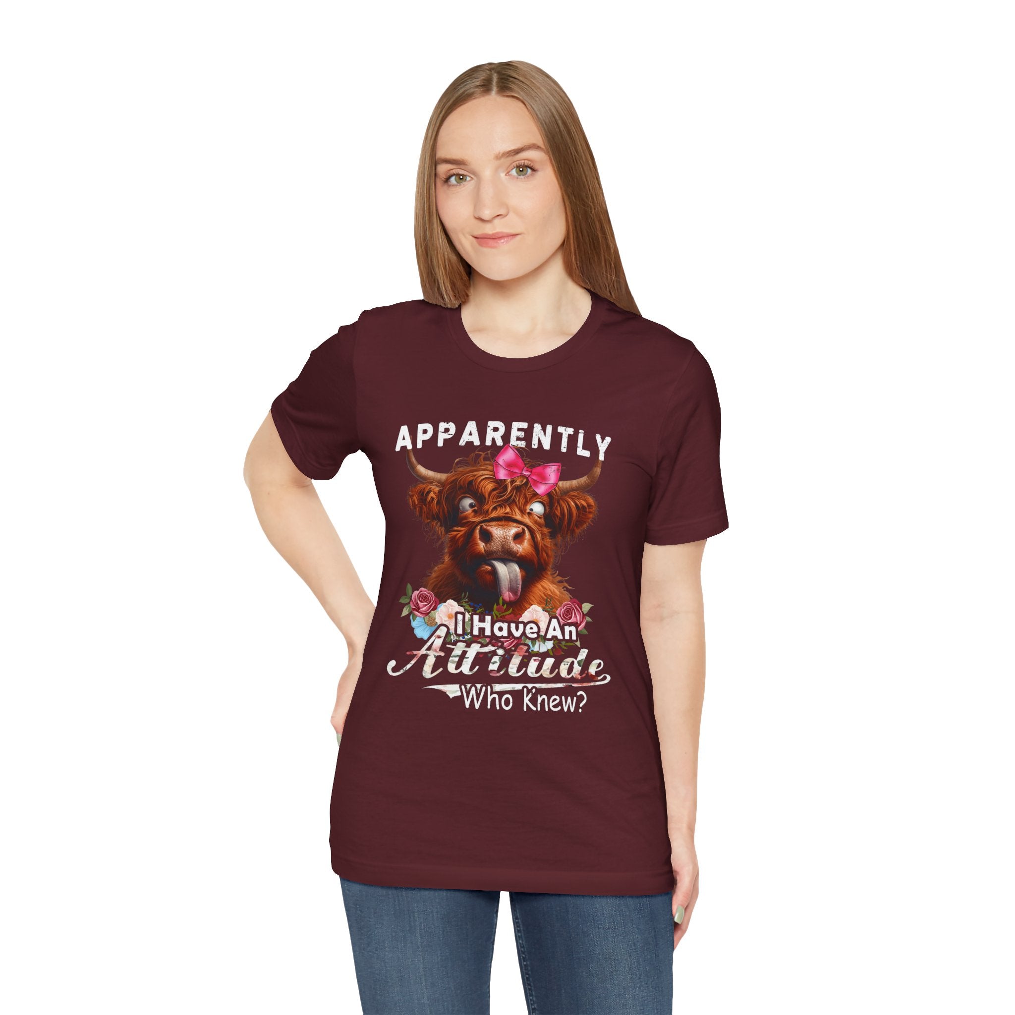 Apparently, I Have an Attitude Who Knew Unisex Jersey Short Sleeve Tee
