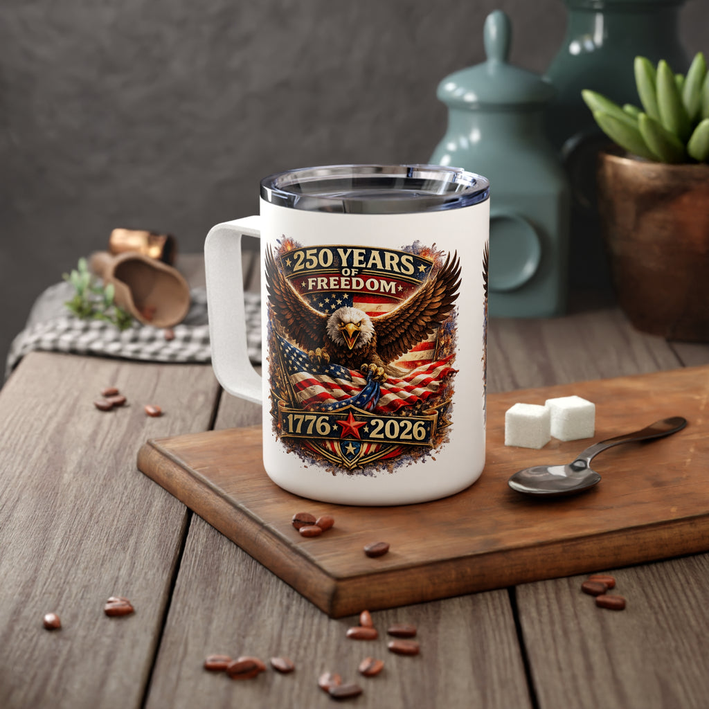 250 Years of America 1776 2026 Insulated Coffee Mug, 10oz