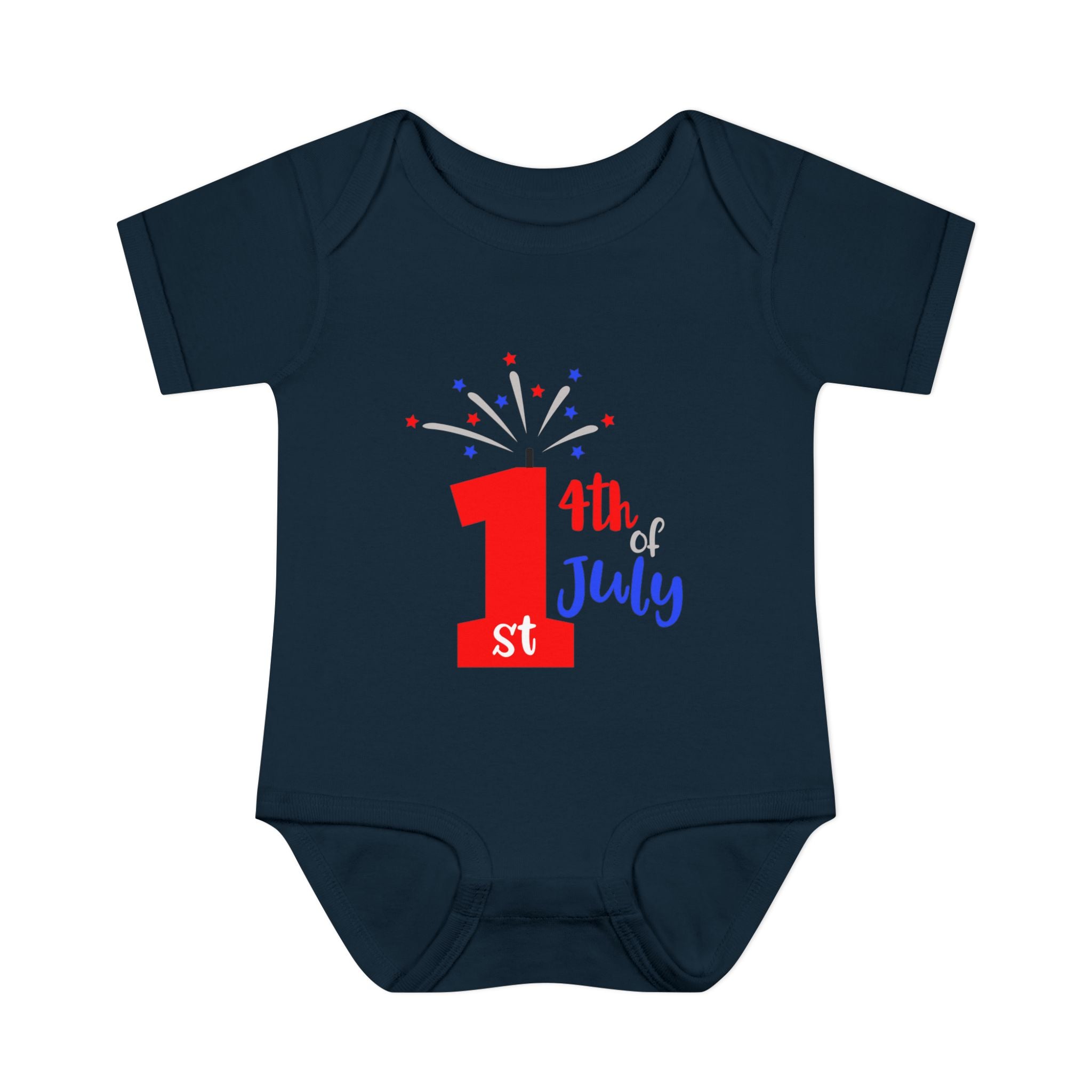 1st 4th of July Baby Bodysuit | Patriotic Fireworks Infant Onesie