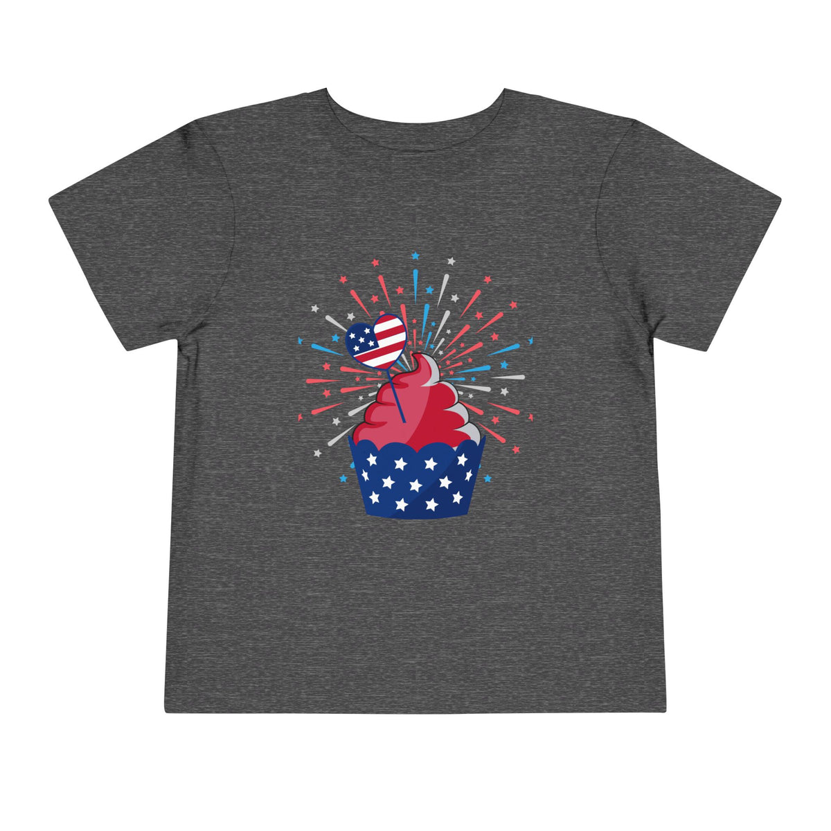 Cupcake with Fireworks Toddler Tee | 2T-5T